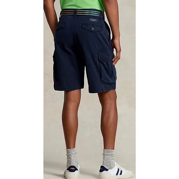Polo Ralph Lauren RRL Classic Navy Cargo Shorts Mens 35 New Fast Ship - Picture 5 of 10